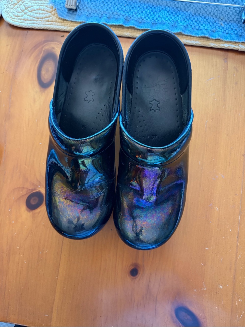 Dansko Iridescent Black Slip-On work Shoes